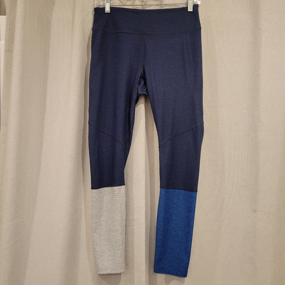 Outdoor Voices Blue and Grey Color Block Leggings Size M - Picture 2 of 7